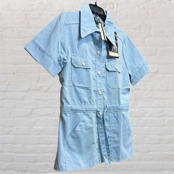 Vintage Denim Short Sleeved Top w/ original tags - Picture 3 of 4